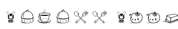 Kawaii Food II font preview